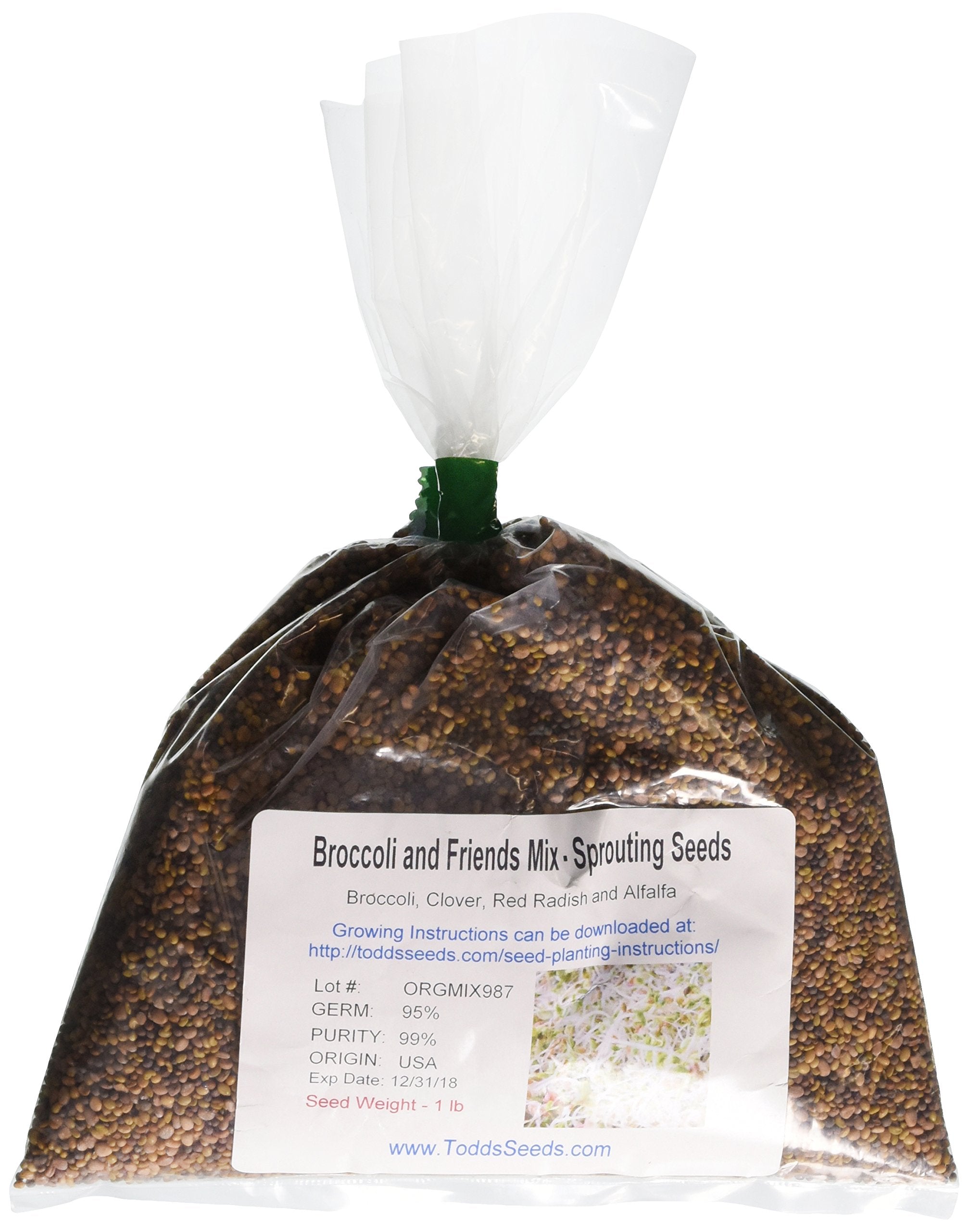 Todd'S Seeds Broccoli And Friends Sprouting Seed Mix, One Pound