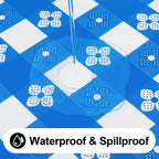 Spotjoy Rectangle Picnic Table Cloth, Waterproof Elastic Fitted Outdoor Table Covers For 6 Foot Tables, Flannel Backed Plastic V