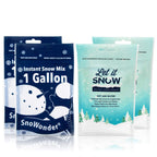 Instant Snow Powder for Slime 4 Pack Let it Snow (2) and SnoWonder (2) Made in The USA - Artificial Snow Mix Fake Snow Holiday D