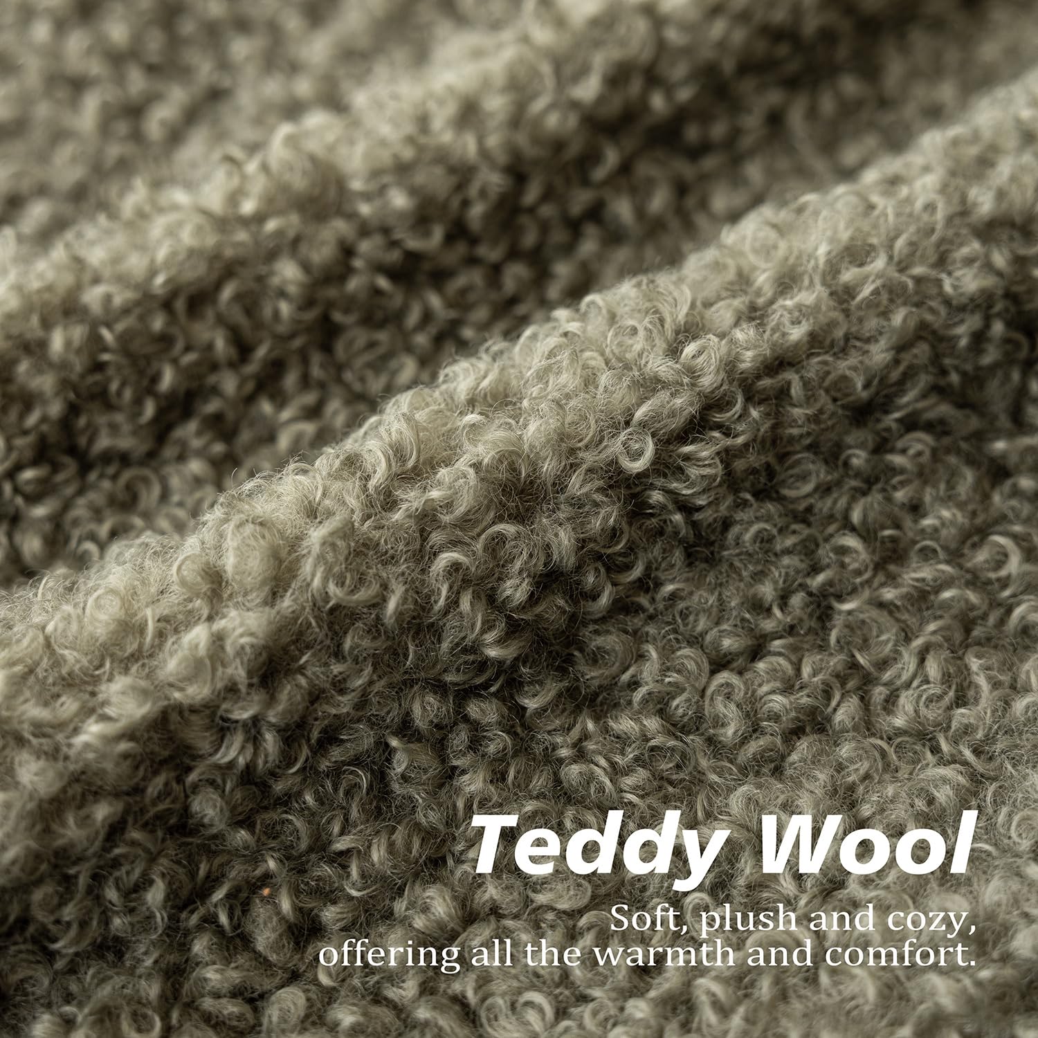 Foindtower 2 Pieces 20X20 Inch Sage Green, Faux Fur Throw Pillow Cover Accent Sherpa Pillow Fuzzy Soft Pillowcases Sheepskin Dec