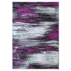 Flash Furniture Rylan Collection Abstract Area Rug - Scraped Design Purple Olefin Rug - 5' X 7' Area Rug - Jute Backing - Living Room, Bedroom, & Family Room