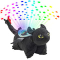 Pillow Pets NBC Universal How to Train Your Dragon Toothless Sleeptime Lite 11 Stuffed Animal Plush Toy , Rainbow , Black