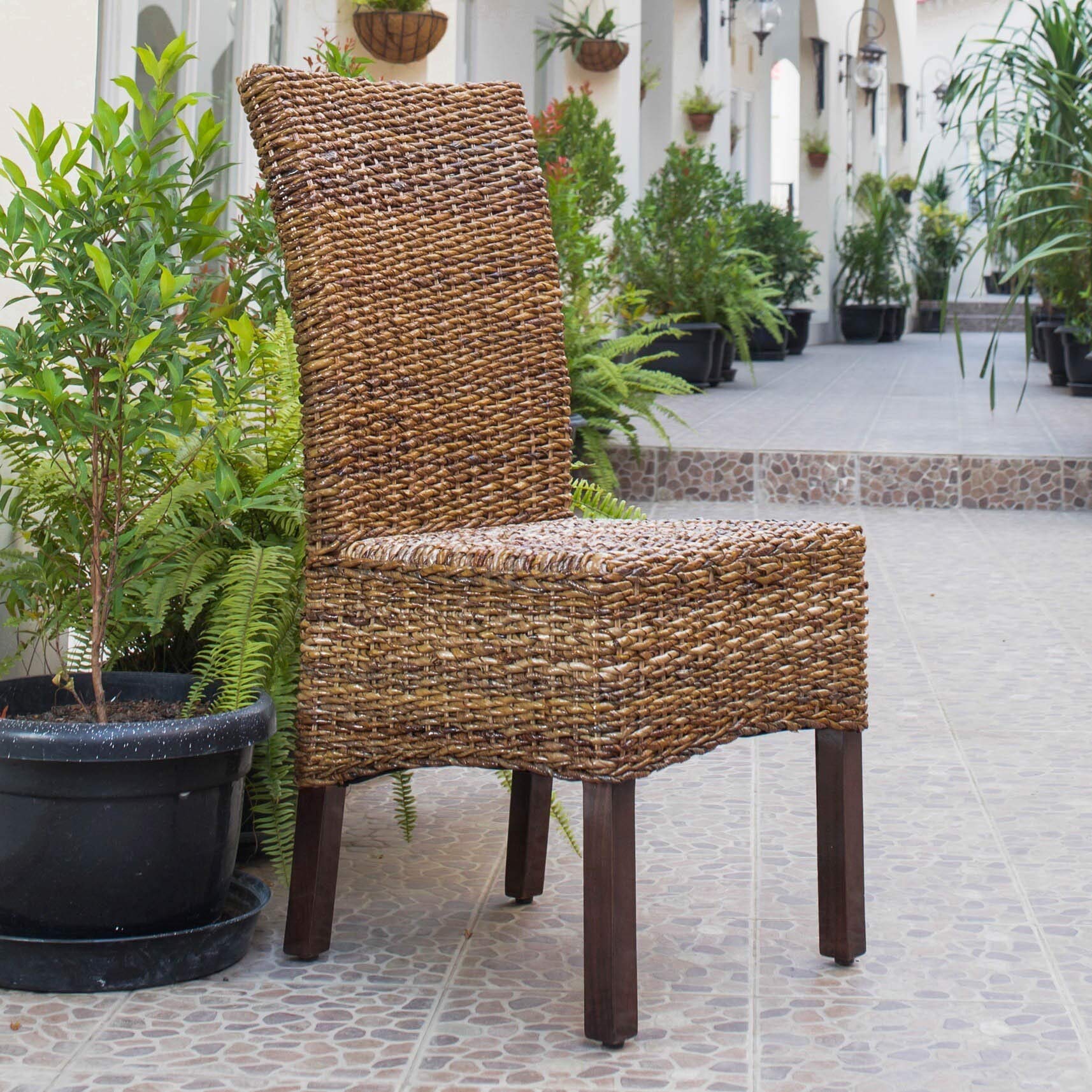 International Caravan Furniture Piece Set Of Two Arizona Abaca Dining Chairs