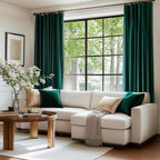 Lazzzy Emerald Green Velvet Curtains 72 Inches Long Thermal Insulated Drapes For Bedroom Living Room Darkening Window Treatments Super Soft Luxury Rod Pocket 2 Panels