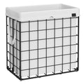 SONGMICS Laundry Hamper, 29 Gal. (110L) Laundry Basket, Collapsible Clothes Hamper, Removable and Washable Liner, Metal Wire Fra
