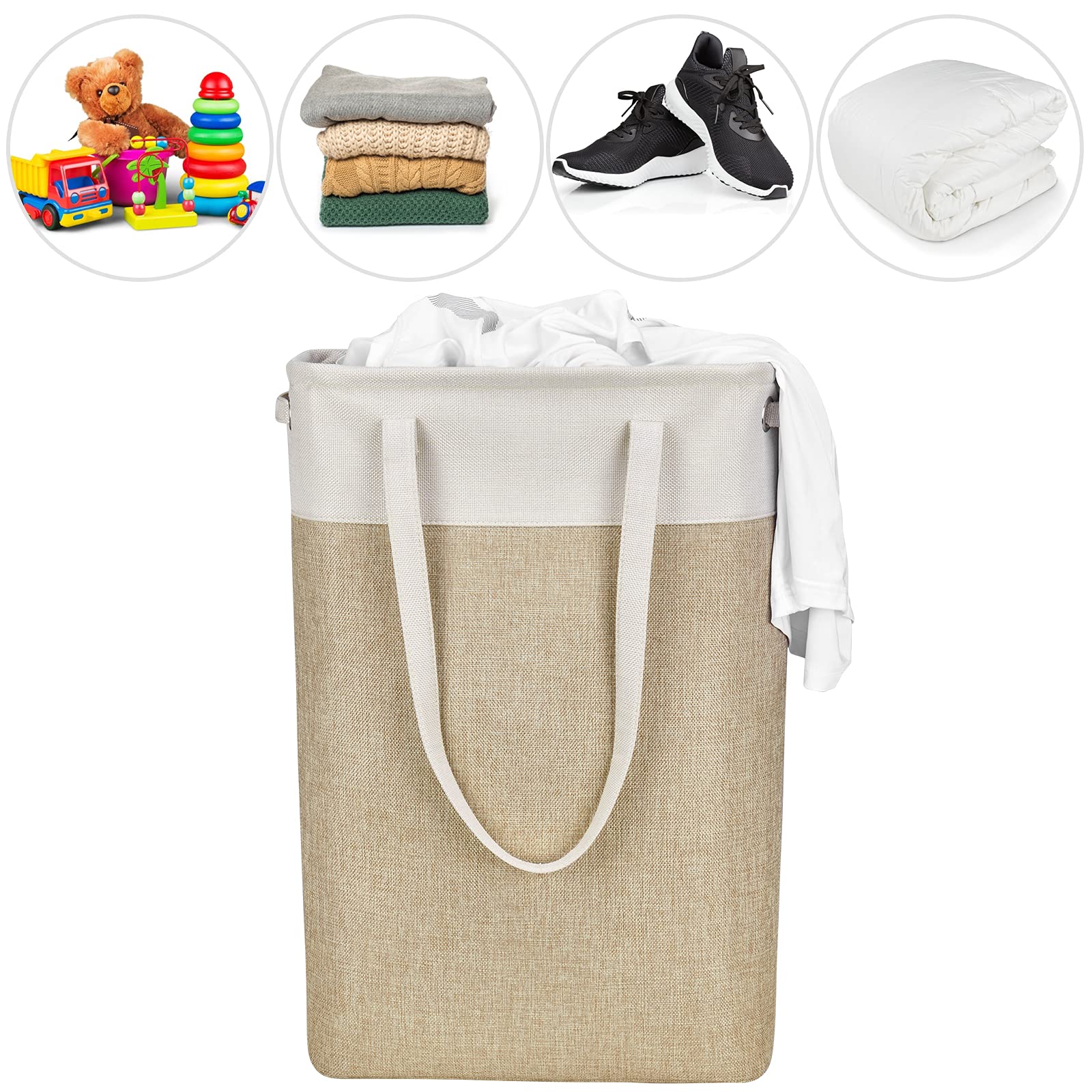 Laundry Hampers Tall Slim Laundry Baskets Thin Foldable Clothes Hamper Narrow Hamper For Laundry Storage Organizer Collapsible H