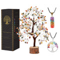 YATSKIA Chakra Tree - Room Decor - Bonsai Tree - Desk Decorations for Women Office - Gemstones and Crystals - Crystal Tree of Li