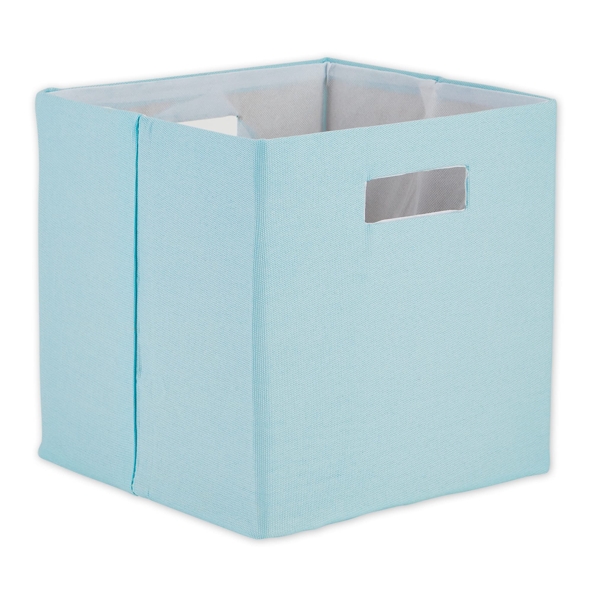 DII Collapsible Polyester Storage Cube, Solid, Lightweight and Durable, Small Square, 11x11x11, Robins Egg Blue