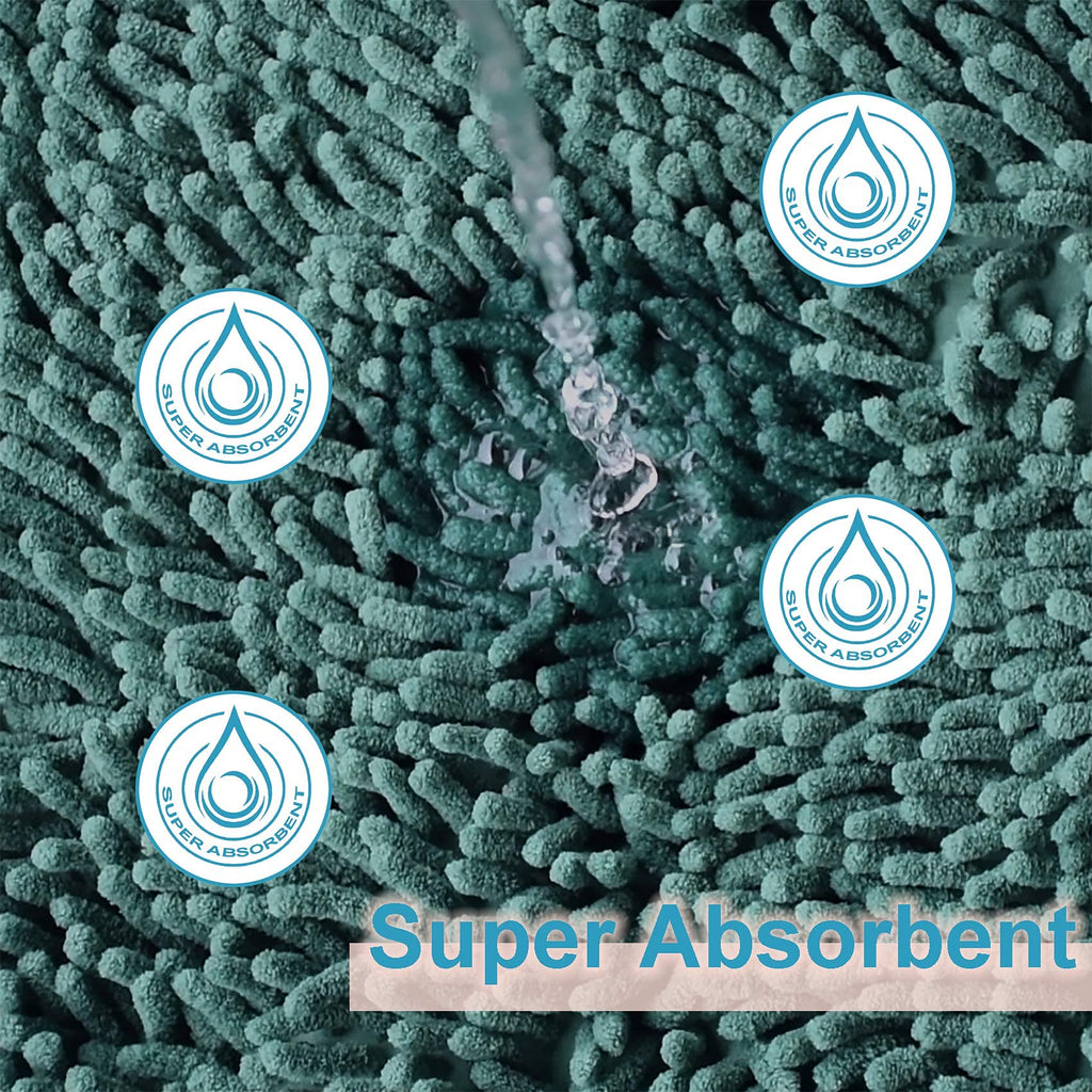 Luxury Bathroom Rug Mat 24X16+20X32, Extra Soft And Absorbent Chenille Bath Rugs, Plush Shaggy Bathroom Carpet, Non-Slip Bathtub
