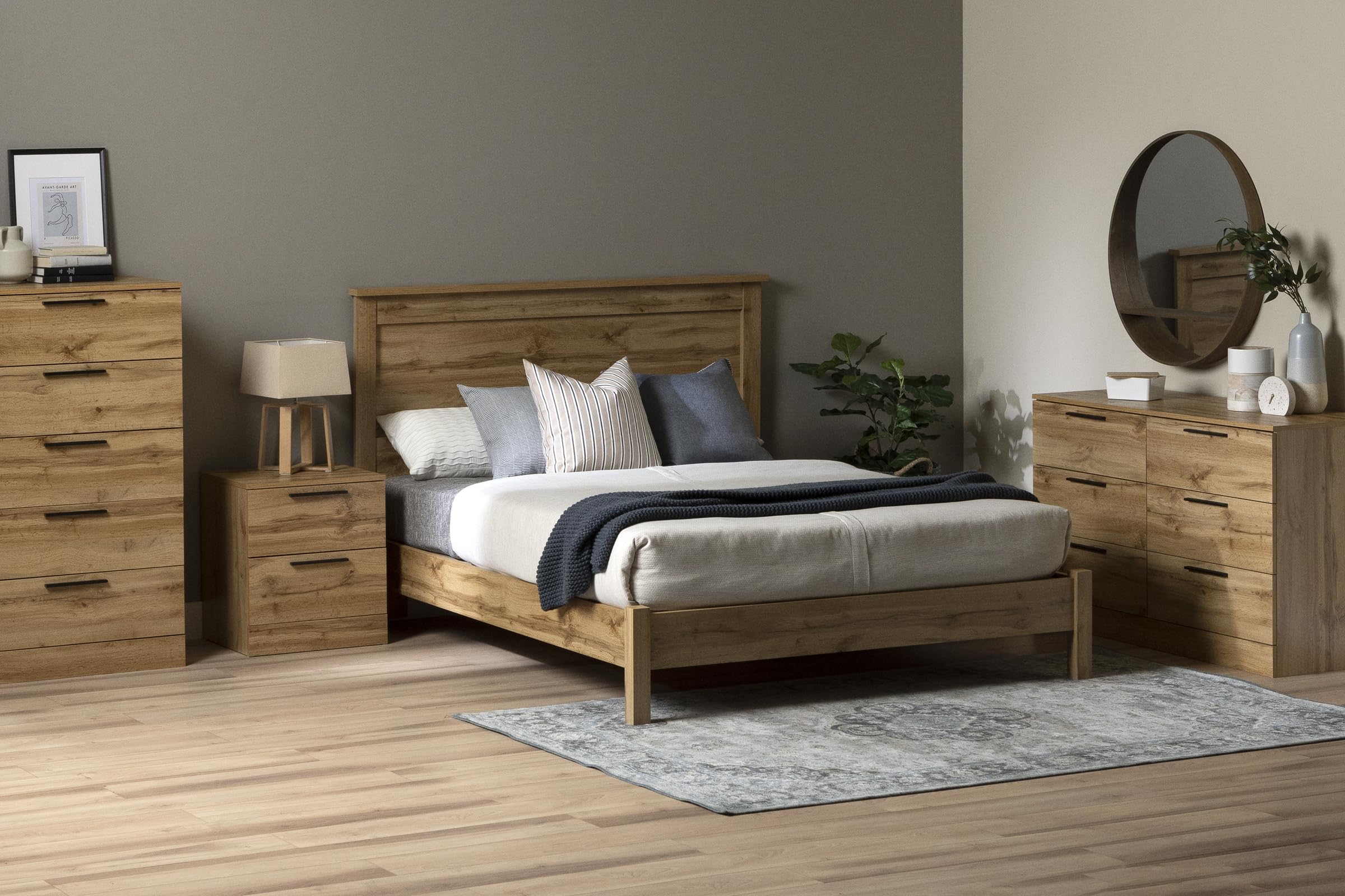 South Shore Furniture Step One Essential 2-Drawer Nightstand, Nordik Oak