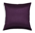 Aiking Home Solid Faux Silk Decorative Pillow Cover, Zipper Closure, 18 By 18 Inches, Eggplant