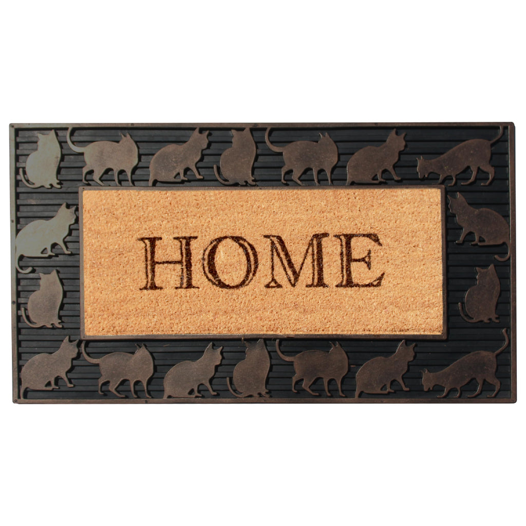 A1Hc Natural Coir And Rubber Large Door Mat, 18X30, Thick Durable Doormats For Door Entrance, Heavy Duty, Thin Profile Door Mat,
