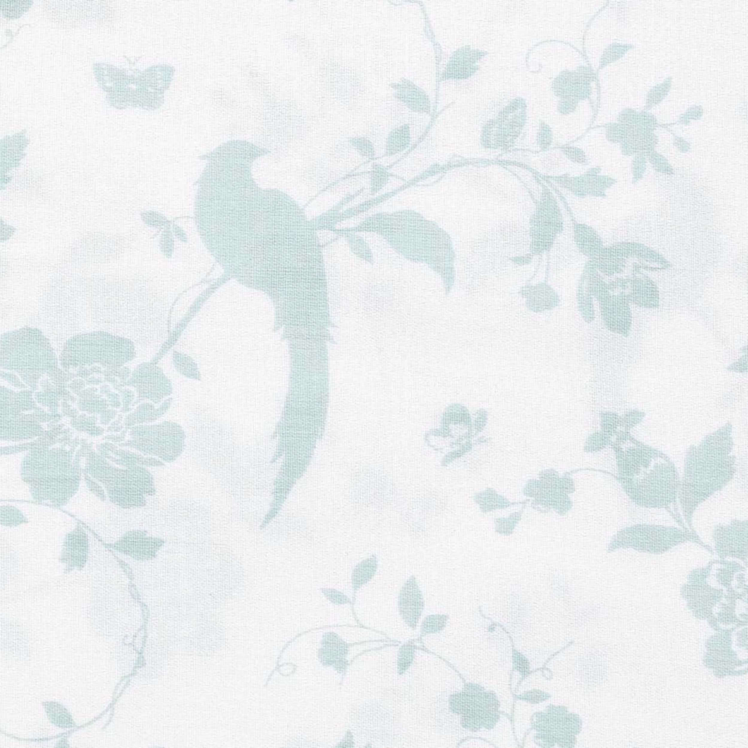 Laura Ashley - Queen Sheets, Soft Sateen Cotton Bedding Set - Sleek, Smooth, & Breathable Home Decor (Garden Palace Blue, Queen)