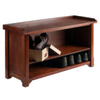 Winsome Wood Milan Bench, Antique Walnut