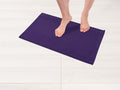 American Soft Linen Bath Rug, 17 in 24 in 100% Cotton Bath Mats Rugs for Bathroom, Non Slip Washable Shaggy Form Area Rugs, Purp