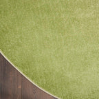 Nourison Essentials Indoor/Outdoor Green 6' X Round Area -Rug, Easy -Cleaning, Non Shedding, Bed Room, Living Room, Dining Room, Backyard, Deck, Patio (6 Round)