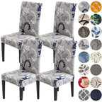 Hzdhclh Chair Covers For Dining Room Set Of 4,Stretch Spandex Grey Parsons Chair Slipcover 4 Pack,Removable Washable Dining Chai