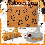 Ceenna Halloween Doormat Coir Ghost Welcome Doormat Funny Halloween Ghost Door Mat With Anti-Slip Rubber Non Slip Floor Doormat