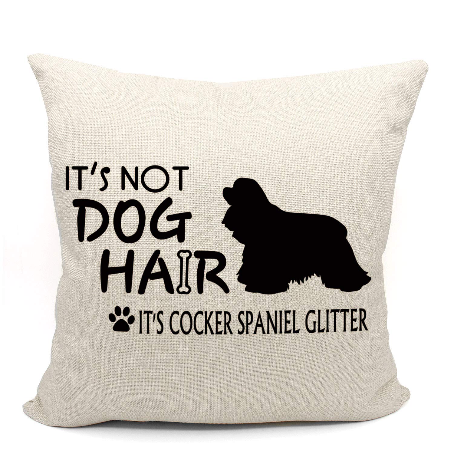 Mancheng-Zi Cocker Spaniel Gifts,Cocker Spaniel Pillow Covers 18X18,Reserved For The Dog Pillow,Cocker Spaniel Decor