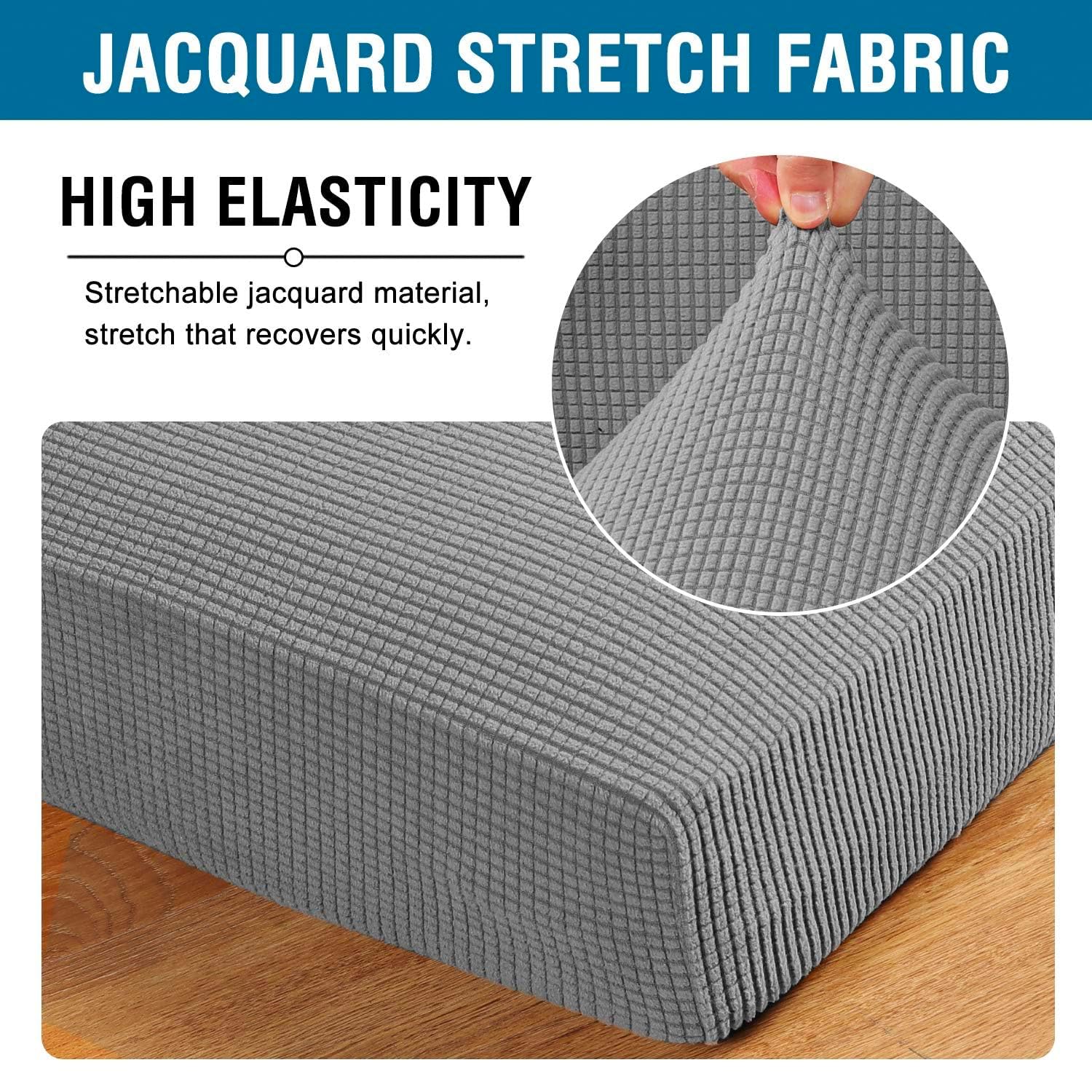 H.Versailtex 2024 New Trend Multi-Pieces Sofa Slipcovers For 3 Seat Cushion Couch High Stretch Couch Cushion Covers Jacquard Tex