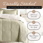 Linen Market Reversible Queen Comforter Set (3 Piece) - Bring Luxury Home With Our Soft & Lightweight Down Alternative Comforter