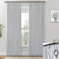 Shineland Light Grey Linen Blackout Curtains For Bedroom Living Room,Gray Pinch Pleated Curtain Drapes 84 Inches Long