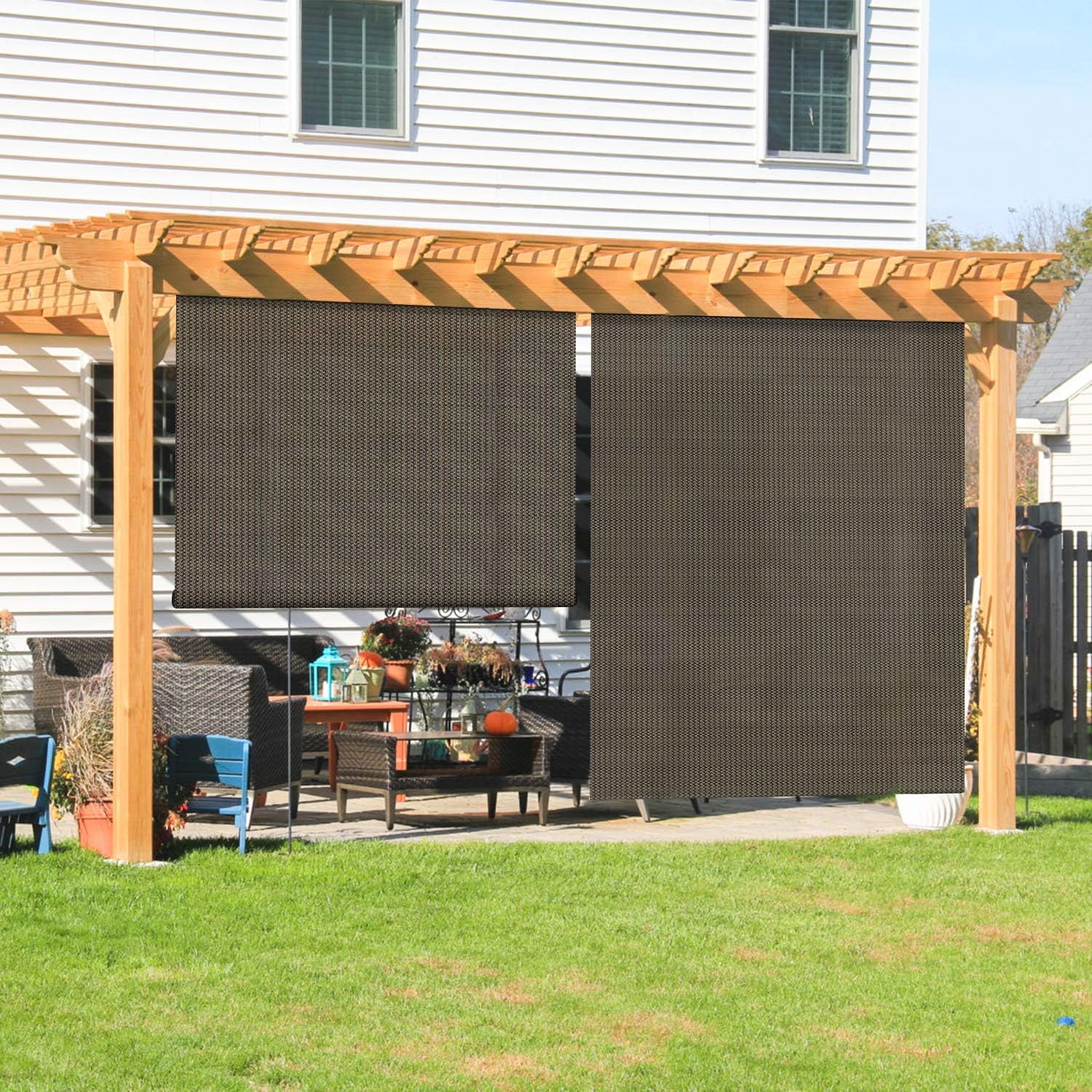 Coarbor Outdoor Roll Up Shades Blinds For Porch Patio Shade E X Terior Roller Window Shade Privacy Shade Screen For Deck Pergola