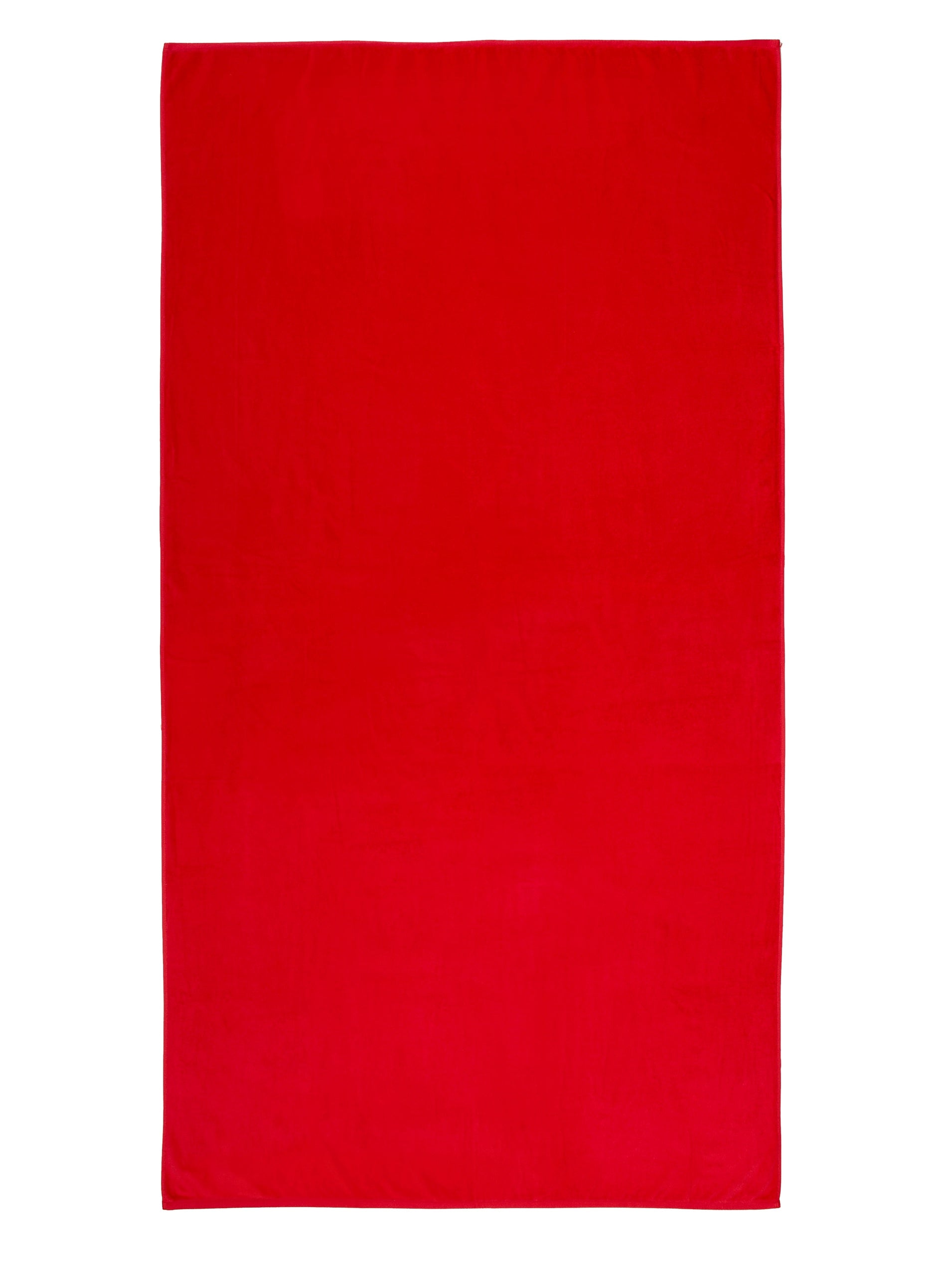 Bahia Beach Towels Solid Velour Beach Towel, Red, 40 x 76
