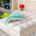 Memory Foam Mattress Topper Queen Size, Dual Layer 4 Inch Mattress Pad,2 Inch Gel Memory Foam Plus 2 Inch Pillow Top Cover With