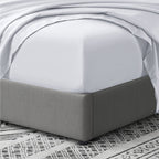 Cathay Home King Fitted Sheet - Double Brushed Ultra Soft – Wrinkle & Fade Resistant - 14' Standard Pocket Fitted Sheet Only - Good Fit For 12'-16' Deep Mattress (King, White)
