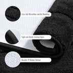 Homore Bath Rug, Black Bathroom Rug 24X17 Inch Soft Absorbent Microfiber Small Bathroom Rugs, Washable Bath Rug Runner For Bathr
