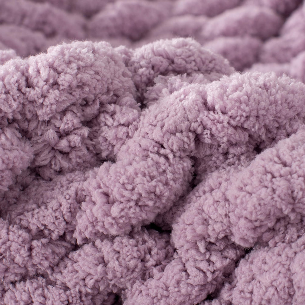 Carriediosa Chunky Knit Throw Blanket 50'' X 60'', 100% Hand Made Large Chenille Loop Yarn Soft Fluffy Throws For Couch Sofa Bed