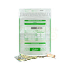 100 Cashier Depot Tamper Evident Bank Deposit Bags, 12' X 16' White/Opaque, Serialized Numbering, Barcode, Press & Seal Void C