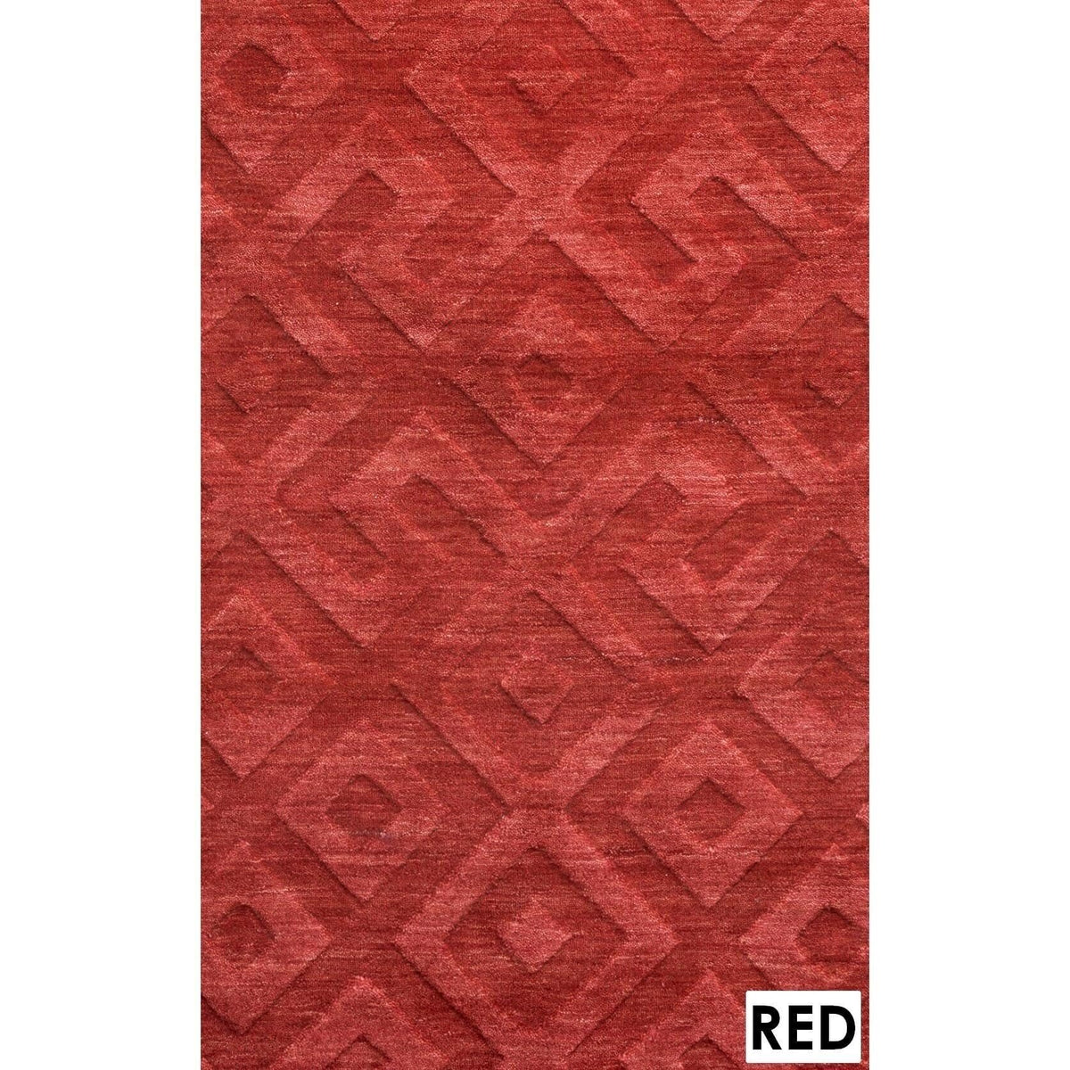 Rizzy Home | Tc8289 | Technique Collection | Wool Area Rug | 3' X 5' | Red Solid