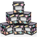 CroBlissful 6 Pcs Composition Notebook Fabric Classroom Storage Cube Bins