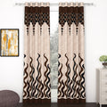 MollisHomes Door Curtains 7 Feet Long Set of 2 | Polyester, Abstract Design, Room Darkening Curtains and Drapes | Door Curtains