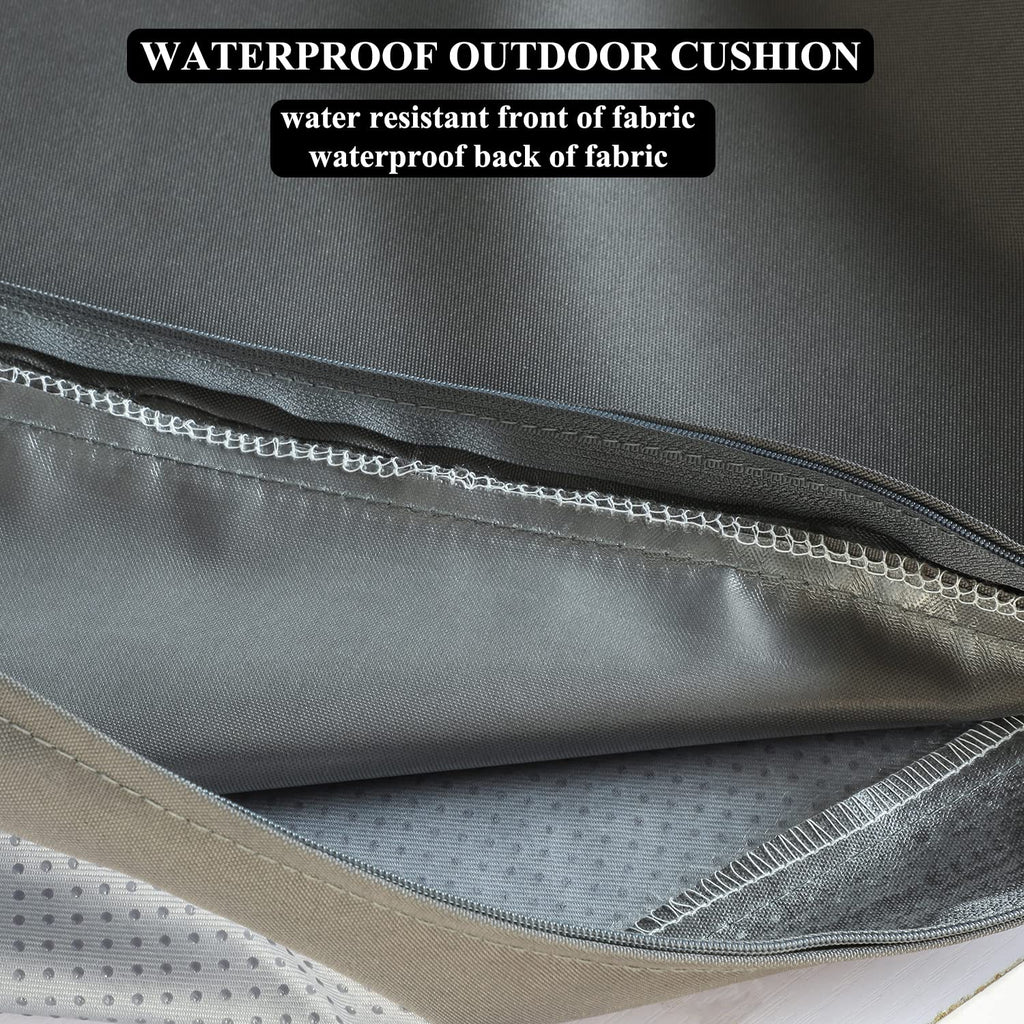 Patio Chair Cushions Non Slip Bottom Chair Pad With Ties Set Of 2 Waterproof Square Outdoor Seat Cushion Replacement For Garden
