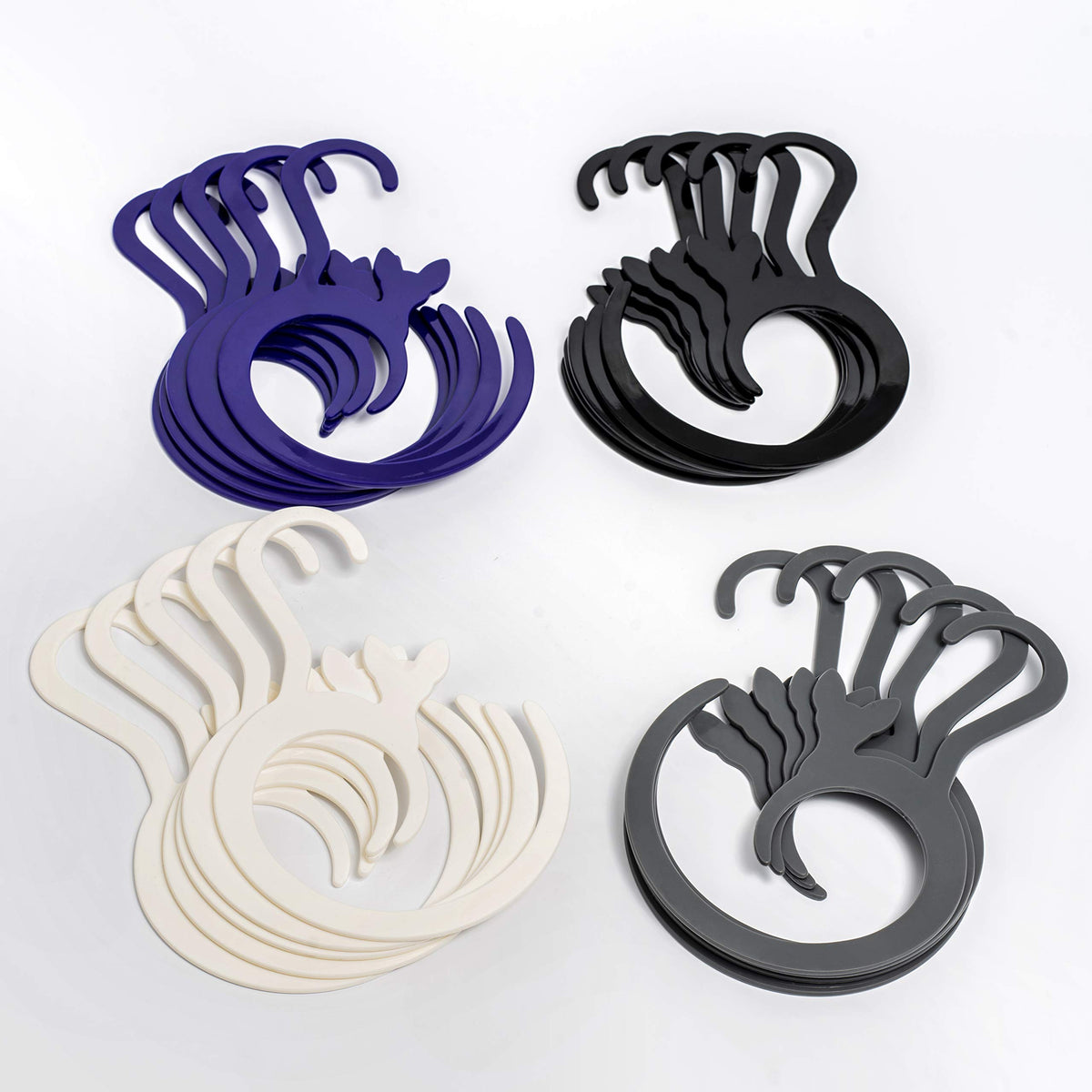 Kotomoda Belt Rack Scarf Ring Hangers, Non-Slip Ties Haning Hook Closet Organizer Accessory Holders for Ties Scarves Belts and J