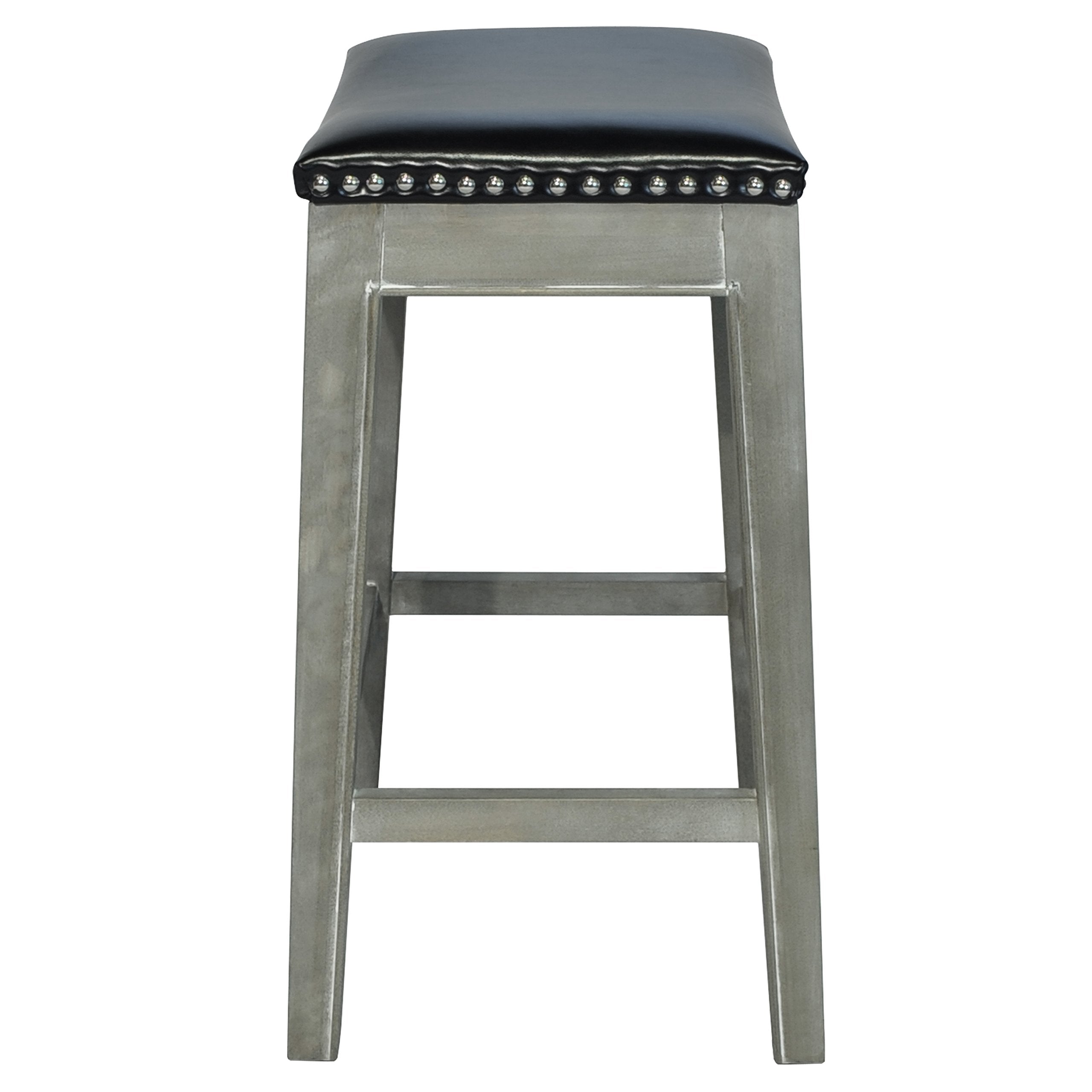 New Pacific Direct Elmo Bonded Leather Counter Stool, Black