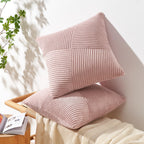 Topfinel Set Of 2 Pink Decorative Yellow Throw Pillow Covers 18X18 Inch For Couch Sofa Bed, Farmhouse Boho Rustic Home Decor,Sof