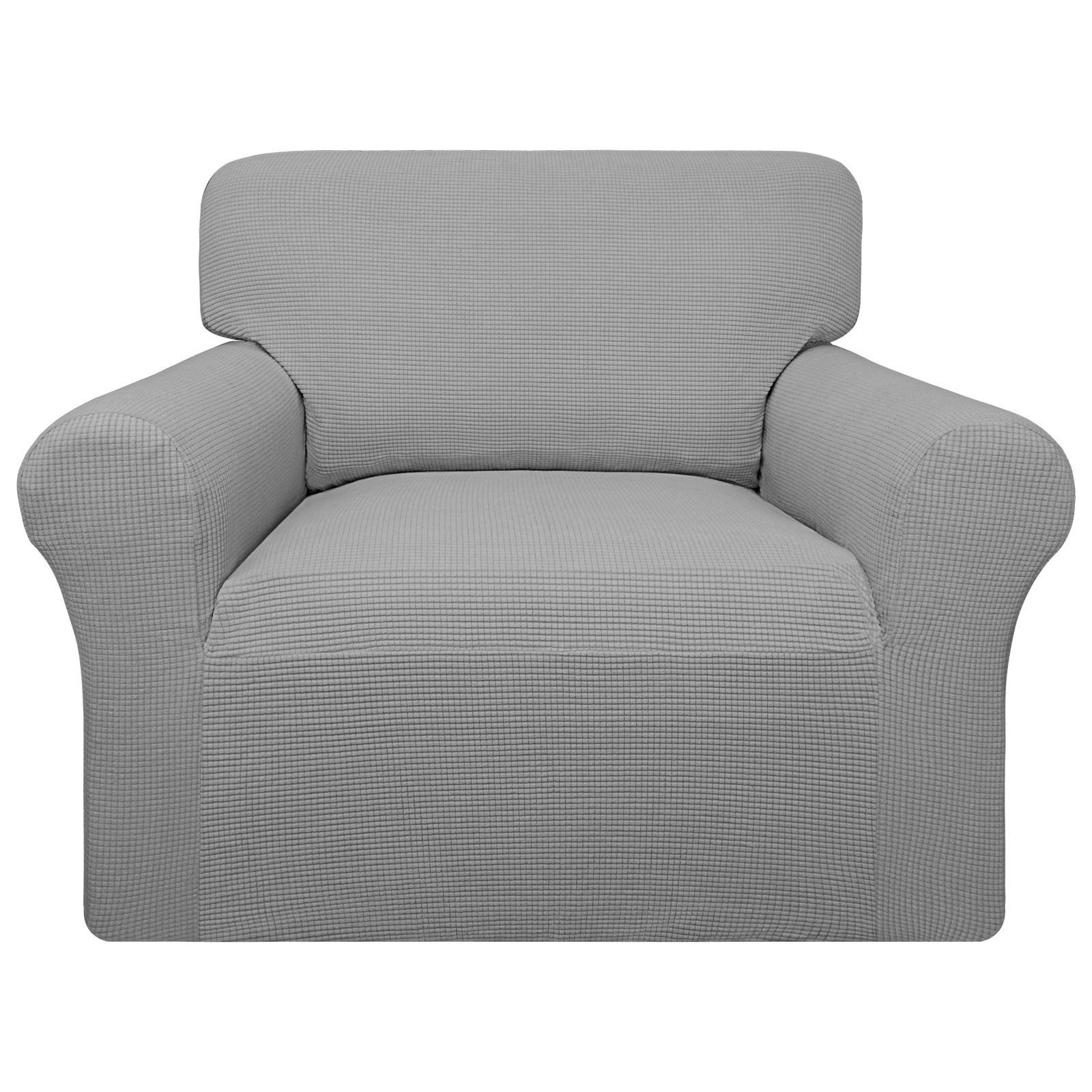 Easy-Going 100% Waterproof Chair Couch Cover, Dual Waterproof Sofa Cover, Stretch Jacquard Sofa Slipcover, Leakproof Furniture Protector For Kids, Pets, Dog And Cat (Chair, Light Gray)
