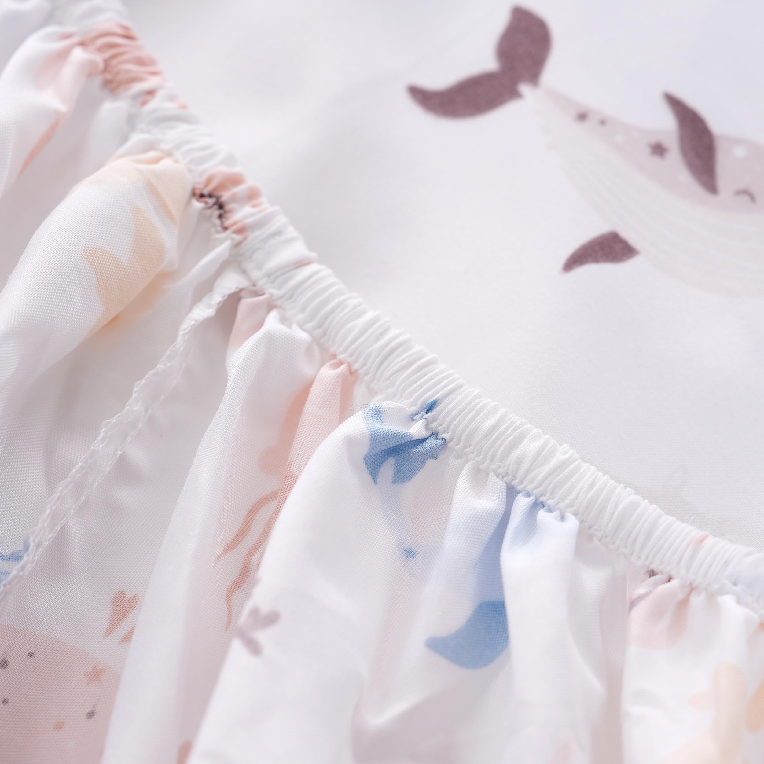 Sea Animal Full Sheets Fish Whale Underwater World Cute Cozy Fun Full Bed Sheet Set For Kids Girls Boys Children - Kids Bed Sheet Collection - Deep Pocket, Wrinkle Free And Soft Bedding - 4Pc