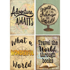 Teacher Created Resources Travel The Map Posters, 13-3/8'' X 19'', Set Of 4