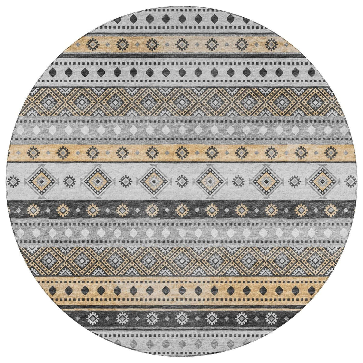 Sedona Sn12 Grey Transitional Rug Round 8' X 8'