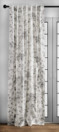 Maison D' Hermine 100% Cotton Curtain - 50'X96' Grey Decorative Curtain - Aesthetic Curtains For Farmhouse, Kitchen & Bedroom