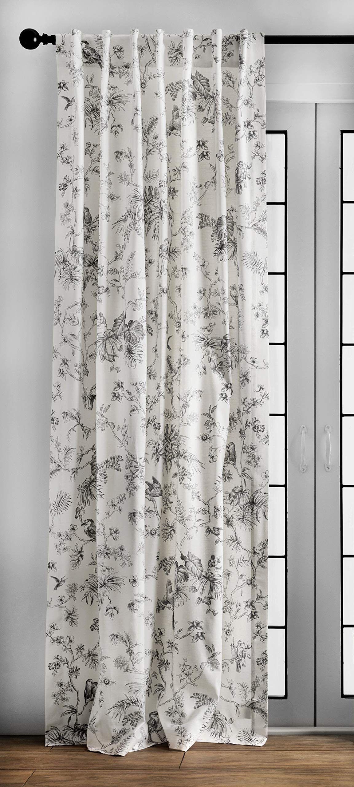 Maison D' Hermine 100% Cotton Curtain - 50'X96' Grey Decorative Curtain - Aesthetic Curtains For Farmhouse, Kitchen & Bedroom