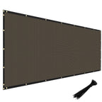 Windscreen4Less 6' X 25' Privacy Fence Screen In Brown W/ Brass Grommet 85% Blockage Windscreen Outdoor Mesh Fencing Cover Netti