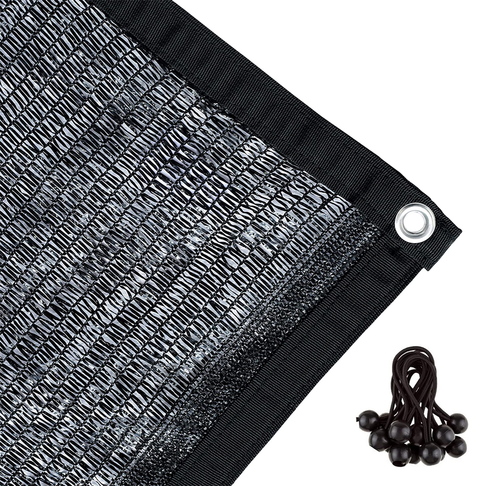 Agfabric 50% Sunblock 6.5 X 20 Shade Cloth With Grommets For Garden Patio, Black