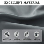 Donren 24 Inch Length Medium Grey Small Curtains For Bathroom -Blackout Thermal Insulating Curtain Tiers For Bedroom With Rod Pocket(52 By 24 Inches,2 Panels)