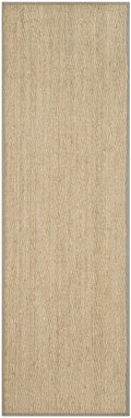 Safavieh Natural Fiber Collection Runner Rug - 26 x 8, Natural & Grey, Border Herringbone Seagrass Design, Easy Care, Ideal fo